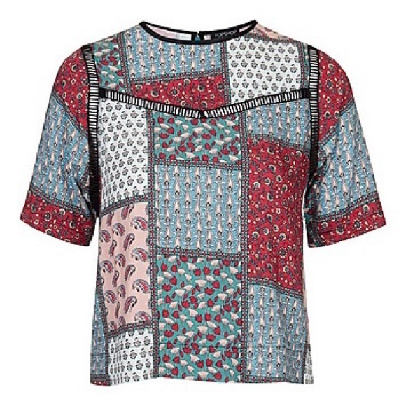 Topshop Paisley Print Tee - Picture 4 of 6